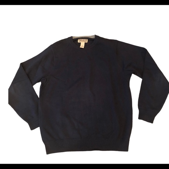 Duluth Trading Navy Blue Crewneck LS Sweater Sz. M Cotton Date Night Cozy - Picture 1 of 3